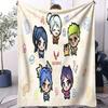 Kawaii Cute Anime Blankets Bed Sheets Fluffy Soft Skin Friendly Breathable AllSeason For Bedroom Sofa Kids Room Camping Nap Gift