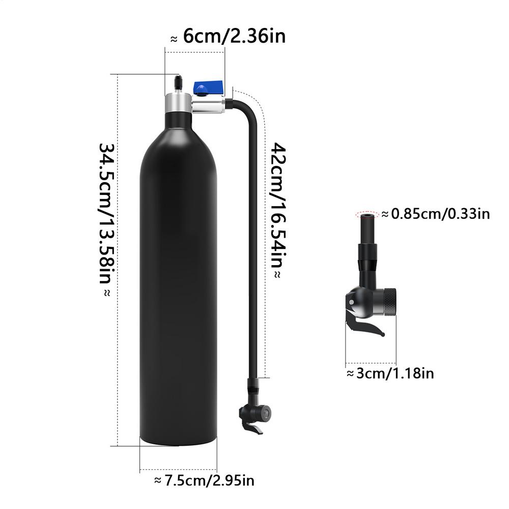 Tire Inflator Portable Vacuum Tire Booster Cylinder 200PSI Tyre Inflation Tank Pump Vacuum Compressor Portable For Mountain Road
