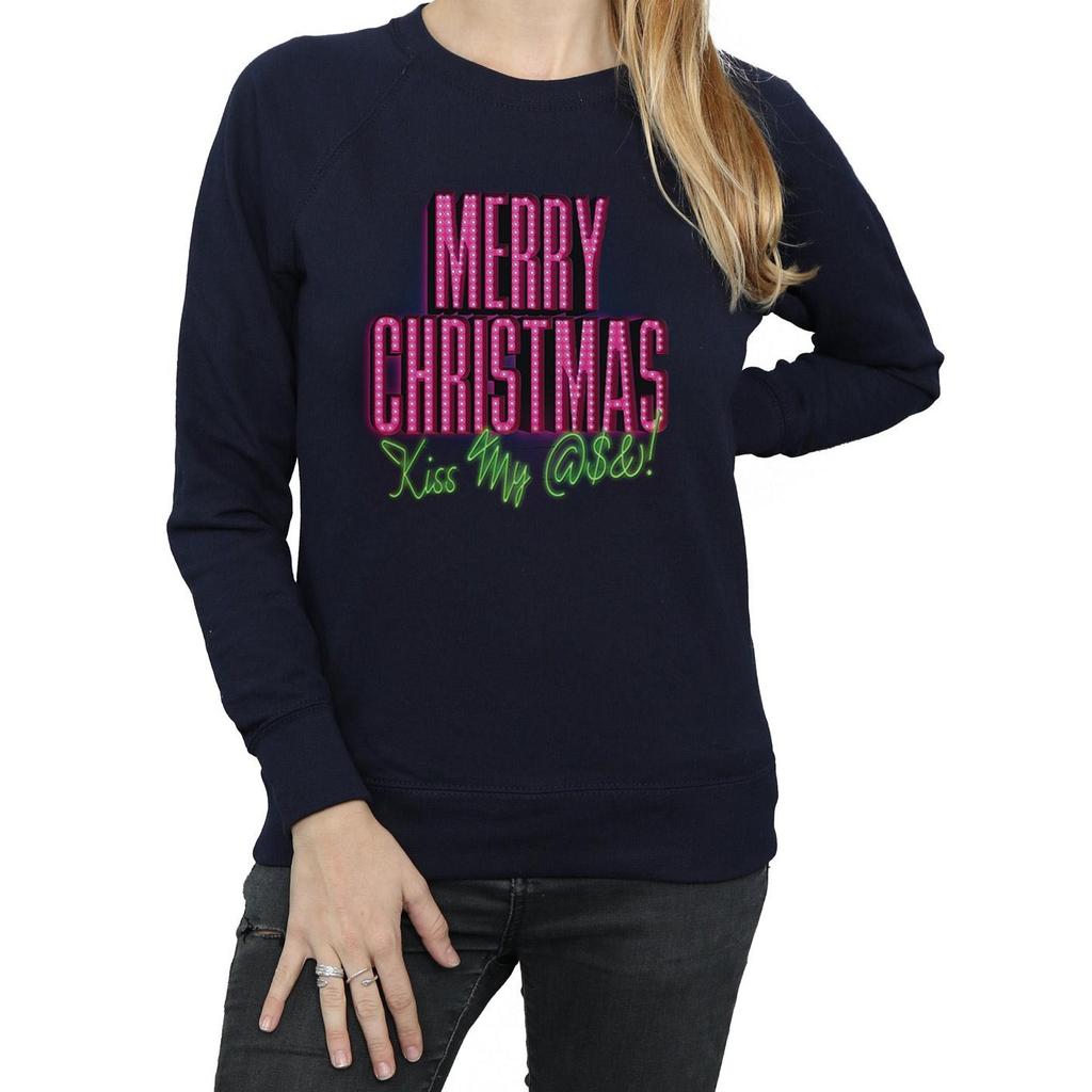 National Lampoon´s Christmas Vacation Womens/Ladies Kiss My Ass Sweatshirt