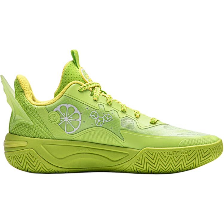 Li Ning Dětské Wind Shadow 2.0 Pohodlné Výkonnostní Basketbalové Boty Dětské basketbalové boty Kiwi-Žlutá Limetkově-Zelená YKBU072-25
