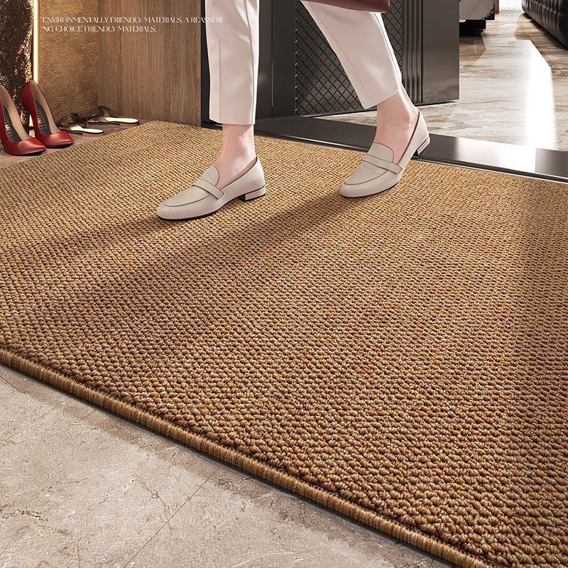 Imitation Sisal Non-Slip Entry Mat - Wear-Resistant, Easy-Clean, Dirt-Resistant Pineapple Ring Design Rug