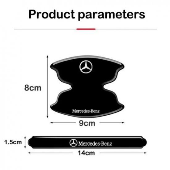 Fits Mercedes Benz Car Door Handle Bowl Scratch Sticker Protector Film 8Pcs/Set