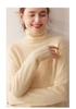 Women's 100% Pure Cashmere High Neck Sweater - Autumn/Winter Loose Knit, Warm Brushed Long Sleeve Design