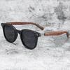 New Vintage Wooden Frame Sunglasses Classic Square Sun Glasses Coating Lens Driving Eyewear for Men Women