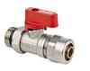 MINI PLUS Valve with Sealing System and PEX/AL G1/2 X 16 Connector, Red