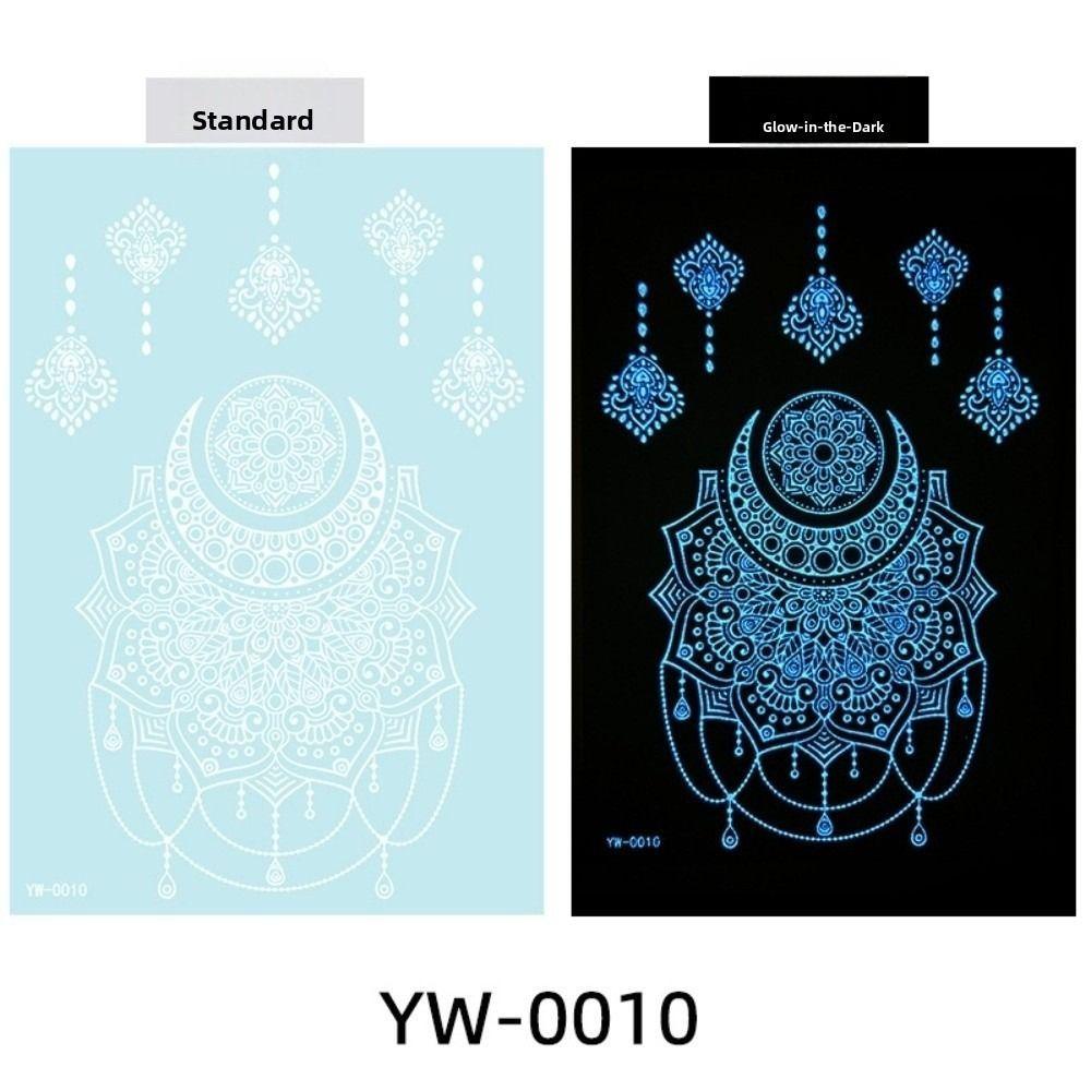 Hochzeitstool Weiße Henna Tattoo Aufkleber Weiße Spitze Temporäres Tattoo Körperkunst Aufkleber Mädchen