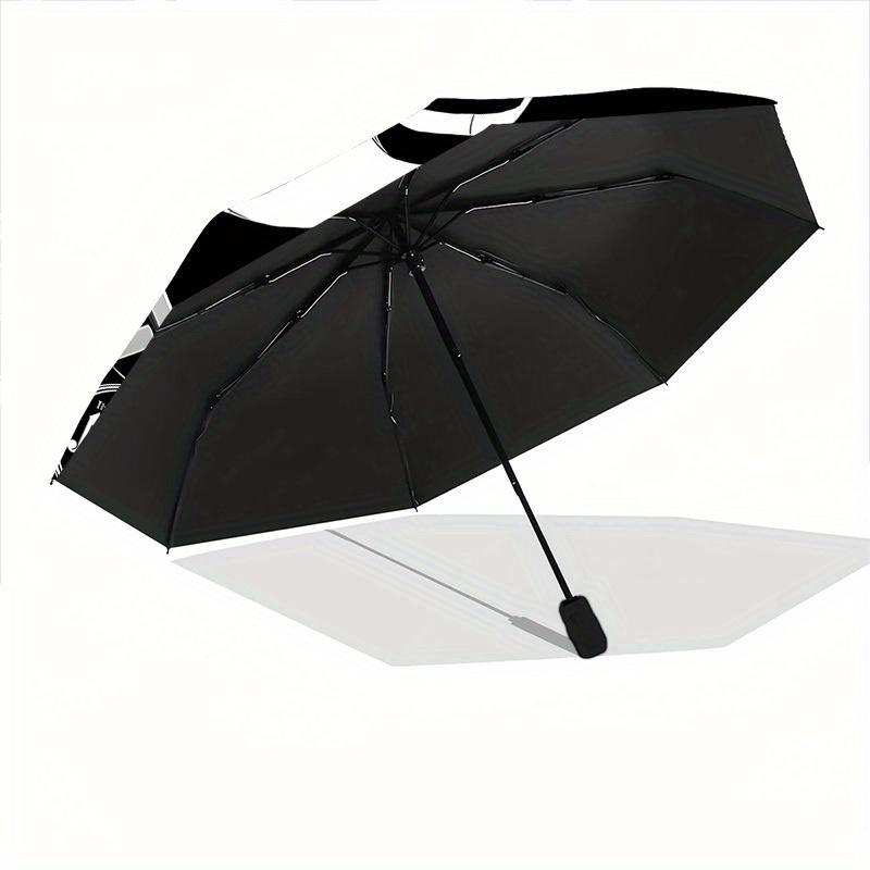 Drummer KISS Automatic Folding Cute Windproof Umbrella with Sturdy Iron Frame, Portable Compact Travel Umbrella All-Season Use Parties 0807062