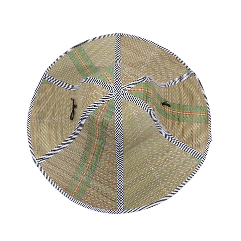 Foldable Straw Hat Fishing Sun Cap Men Women Hiking Travel Camping Sun Hats Drawstring Wide Brim Rattan Hat