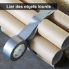 BOMEI PACK Unil - Ruban Adhésif Toilé Argenté, Heavy Duty Duct Tape 2 rouleaux 50 mm x 30 m pour les travaux de réparation, fixa134