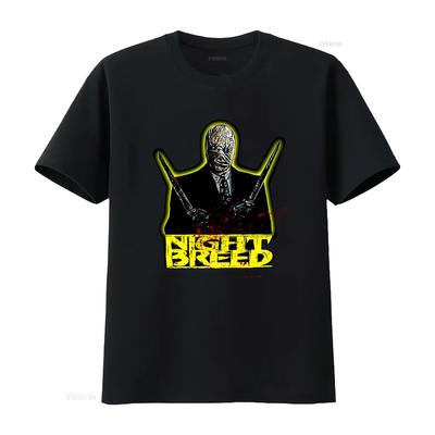 Nightbreed Classic Tee 80s Horror Movie Shirt Long Or Short Sleeves Vintage Washed Versatile Comfortable Graphic Fashion Homme