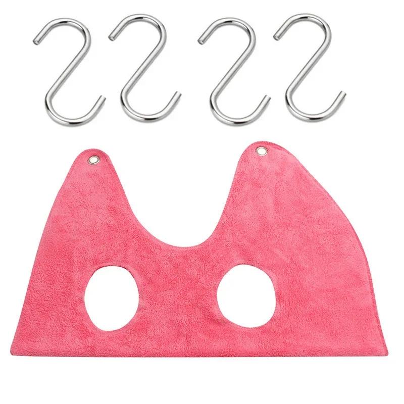 

Гамак для ухода за домашними животными, гамак для ухода за кошками, удерживающая сумка, зажим для когтей для щенков, собак и кошек, сумка для купания S розовый