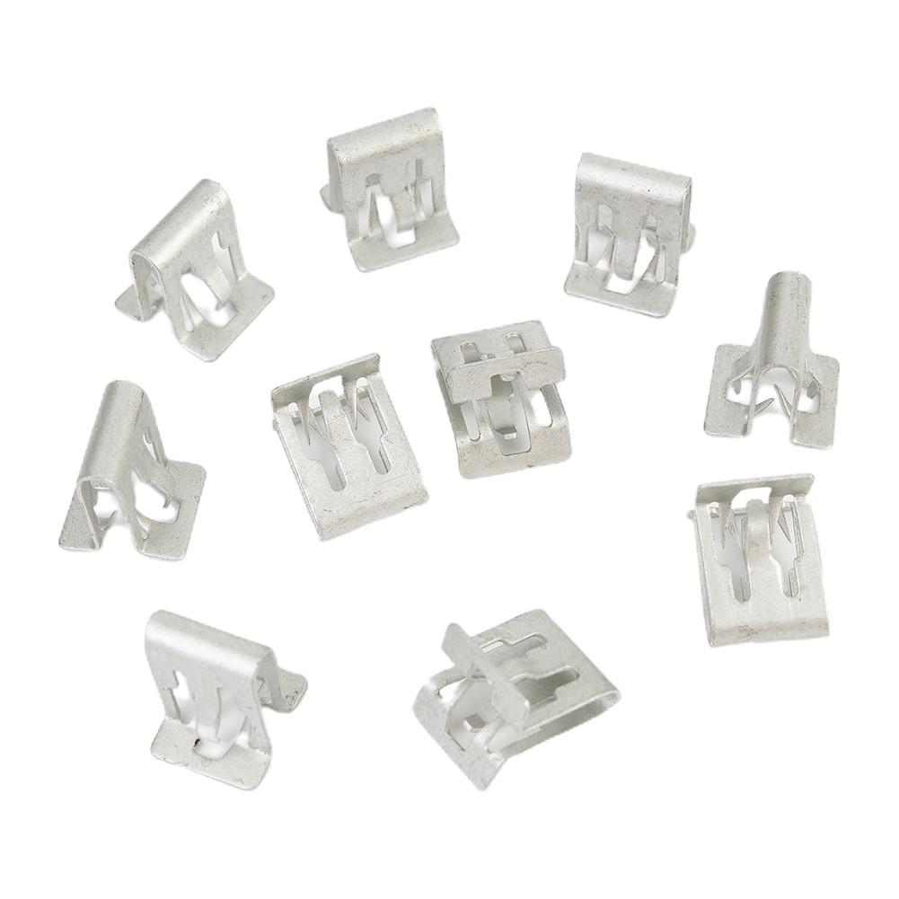 Parts Retainer Clip Replacement Silver Vehicle 10pcs/kit