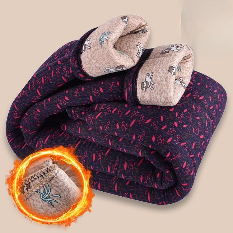 Cotton Pants Women's Winter Pants Increase Loose and Thickened Mother Plus Velvet Cotton Pants