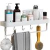 Aluminum Bathroom Storage Shelf Wall Mounted Shower Storage Rack White Organizer Corner Shelves Toilet Shampoo Cosmetics Holder