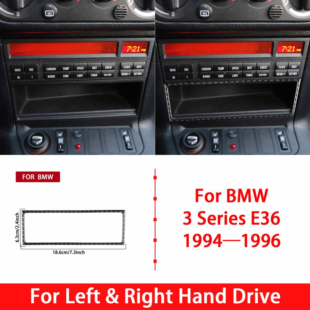 For BMW 3 Series E36 1994 1995 1996 Car Accessories Carbon Fiber Copilot Strip Air Vent Gear Shift Panel Interior Trim Sticker