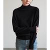 Women's Winter White Knitwear: Heavyweight Cashmere, Raccoon Fur, Half-High Neck Base Layer