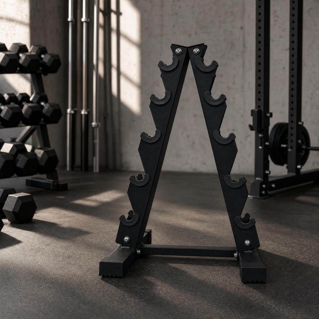 Dumbbell Storage Rack Stable A-Shaped Sturdy for Fitness Room