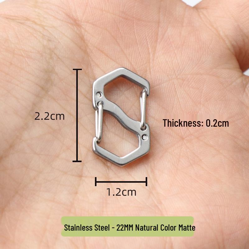 316 Stainless Steel Figure 8 Quick Release S-shaped Spring Buckle for Mini Keychain, Necklace, Bracelet - Adjustable Length.