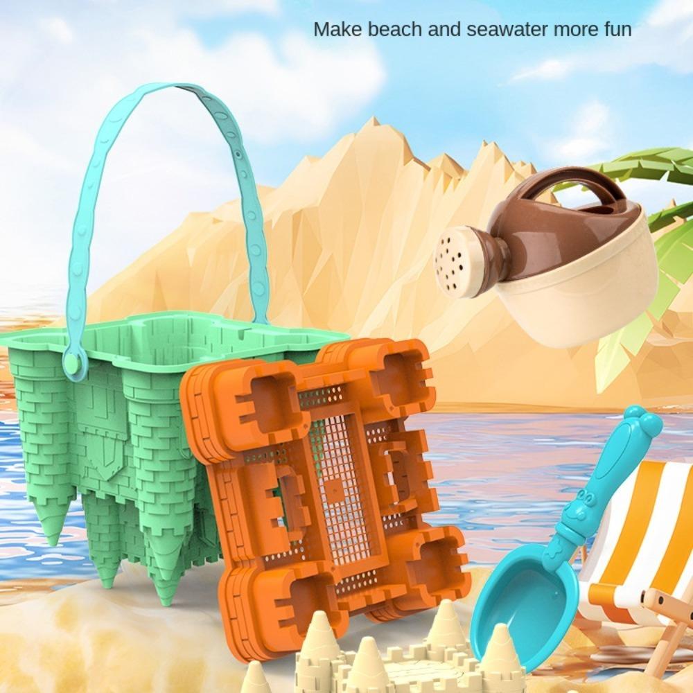 Summer Toys Beach Sand Toys Set Yellow Castle Bucket Play Sand Set  Funny Gifts