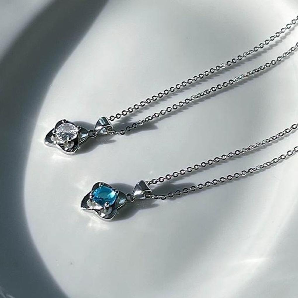 Damen Universelle Quadratische Ovale Anstecknadel Halskette