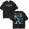 BioShock Gewaschenes T-Shirt 2026 Neues Modell Persönlichkeit Kleidung Hemd Vintage Locker Ganzjahreskleidung Atmungsaktiv Paare Klassisch