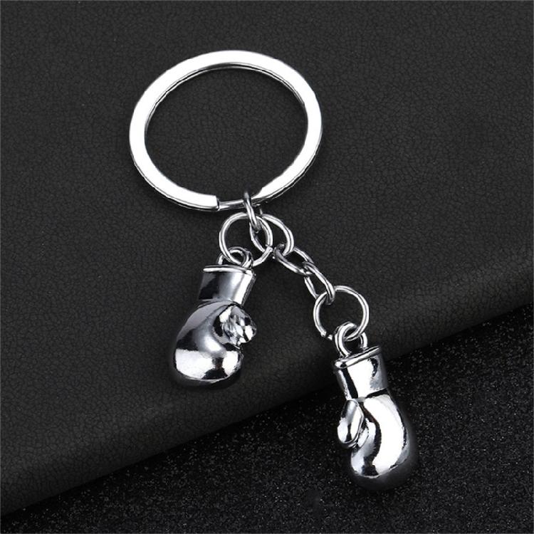 Boxing Glove Keychain Car Keys Pendant Simulation Fitness Equipment Shape Keyring Fashionable Car Keys Ornament