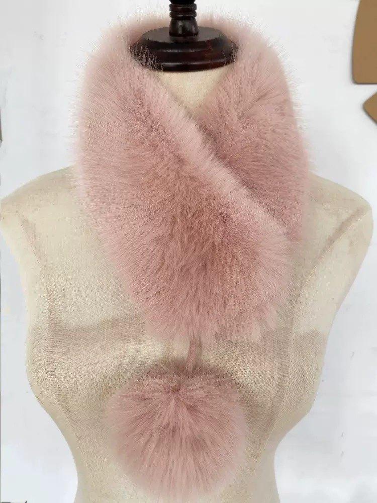 Luxury Velvet Texture Winter Scarf Solid Color Thickened Neck Scarf Soft Warm Neck Warp Women