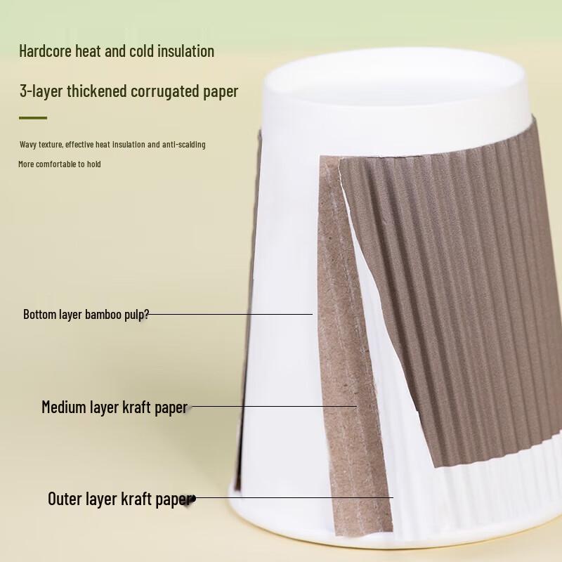 Fangcaodi 280ml Disposable Coffee Cups