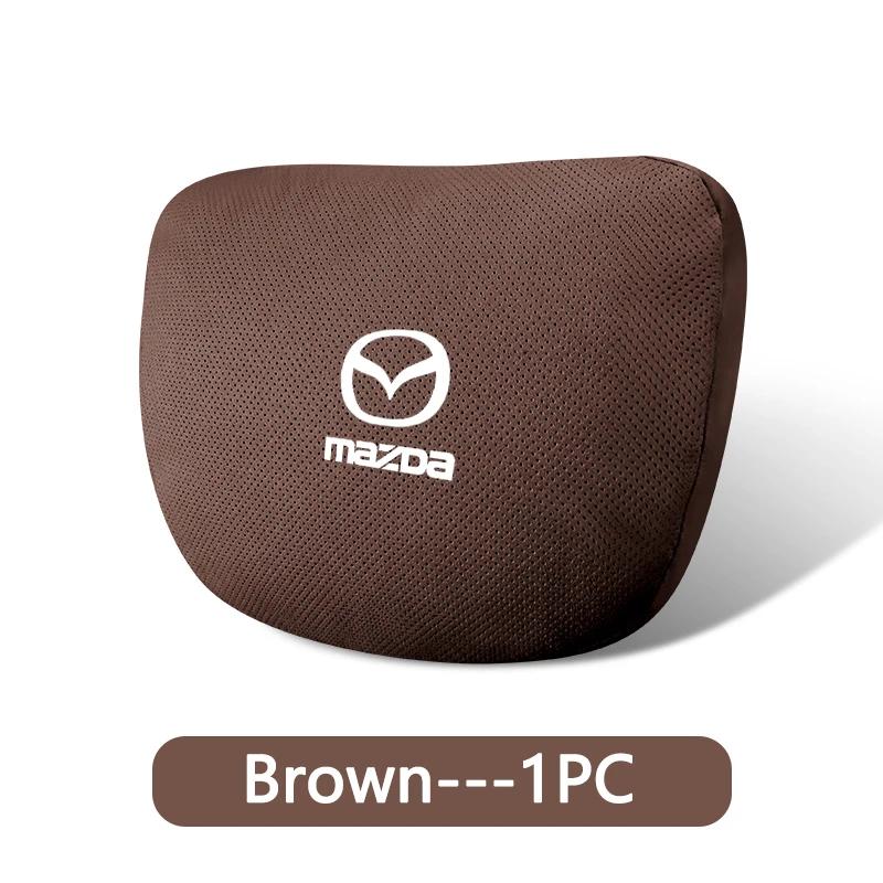 2025 Hot 1Pcs Car Seat Headrest Auto Emblems Neck Pillow For Mazda 2 3 6 5 Atenza CX3 CX5 MX5 CX7 Axela CX30 CX90 CX60 CX50 Acce