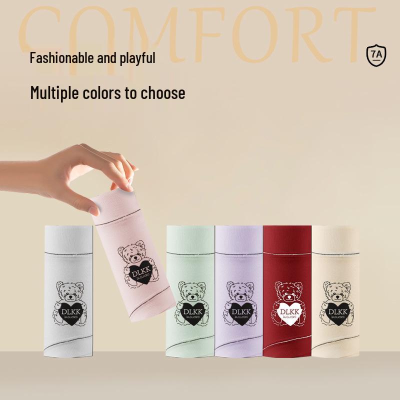 2026 All-Cotton Women's Seamless Underwear with Mulberry Silk, Antibacterial Crotch, Teen Girl Panties, Triangle Briefs, Pure Cotton