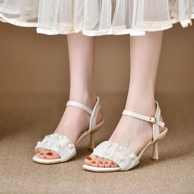 Wunderschöne hochhackige Sandalen Damen weiche Sohlen ermüden die Füße nicht 2025 neu vielseitig bequem sanfte Damenschuhe Mode hohe Absätze