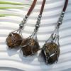Crystal Cage Necklace Adjustable Chain Mesh Pendant Necklaces Empty Stone Holder Necklace DIY Jewelry Accessories  S