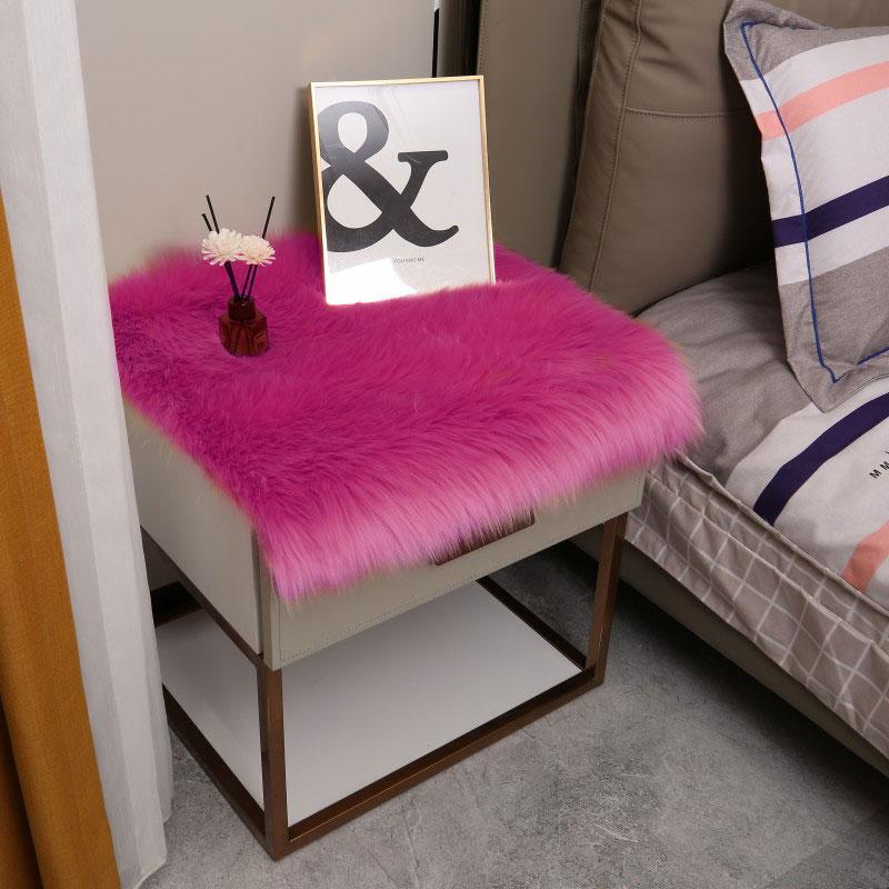 

Мягкие пушистые ковры из искусственного меха для показа на туалетном столике, коврик для домашнего декора, мохнатые меховые ковры, фон для фотографий, ткань, пушистый ковер 40x40cm