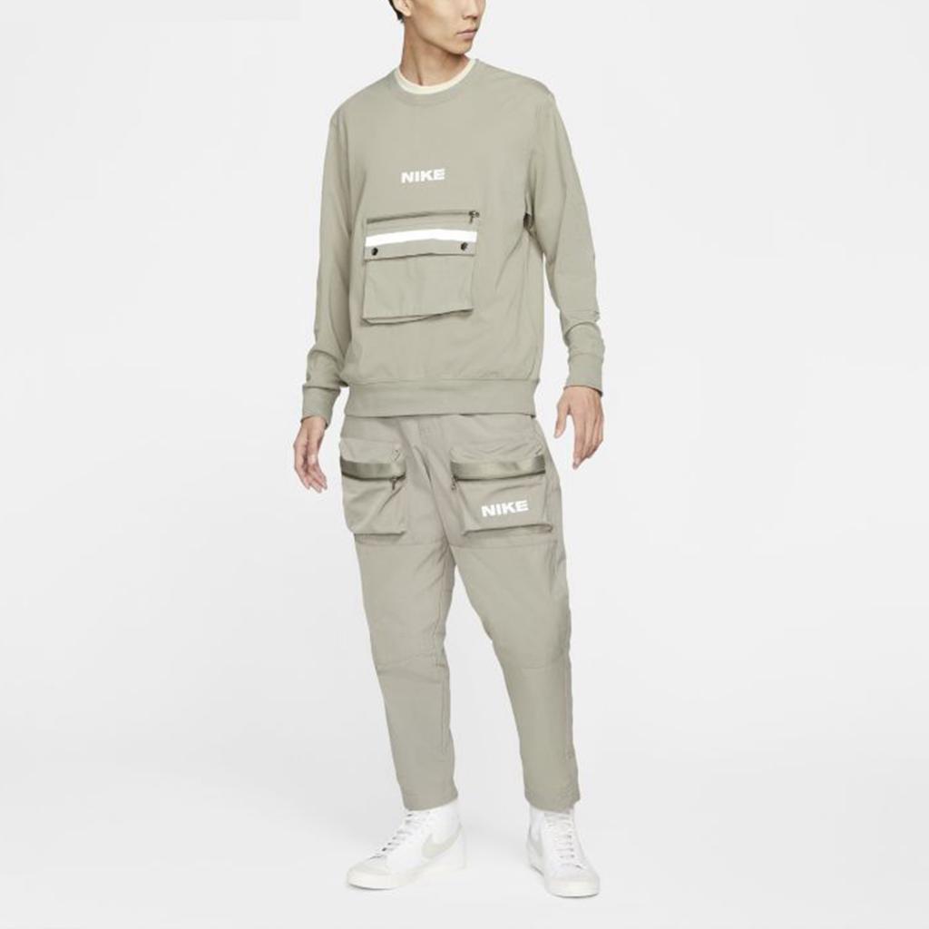 Nike Sweatshirts Men's Olive Crew Neck Moderate Other DA0070-320