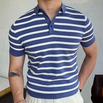 New Men'S Polo Shirt Made Of Pure Cotton With Dropped Shoulders High-Quality Loose Fit For Fitness Versatile For Daily Exercise Short Sleeved Casual