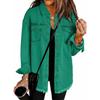 Women Denim Shirt Full Length Jackets Single Breasted Outerwear Washing High Street Cardigan Pockets Loose Coat