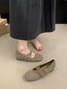 Internal Height Increasing Shoes Mary Jane Woman Leather Comfy Flats Loafers Daily Walking Shoes For Ladies Moccasins 2024 New