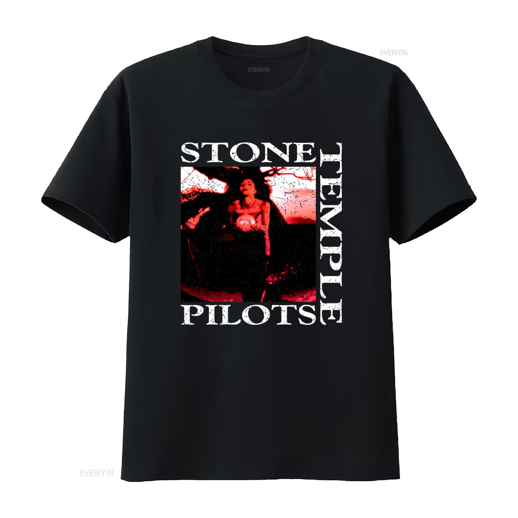 

Stone Temple Pilots Core Tree Art Black Adult T shirt Rock Band Design vintage Washed graphic Versatile Soft homme Casual 4XL