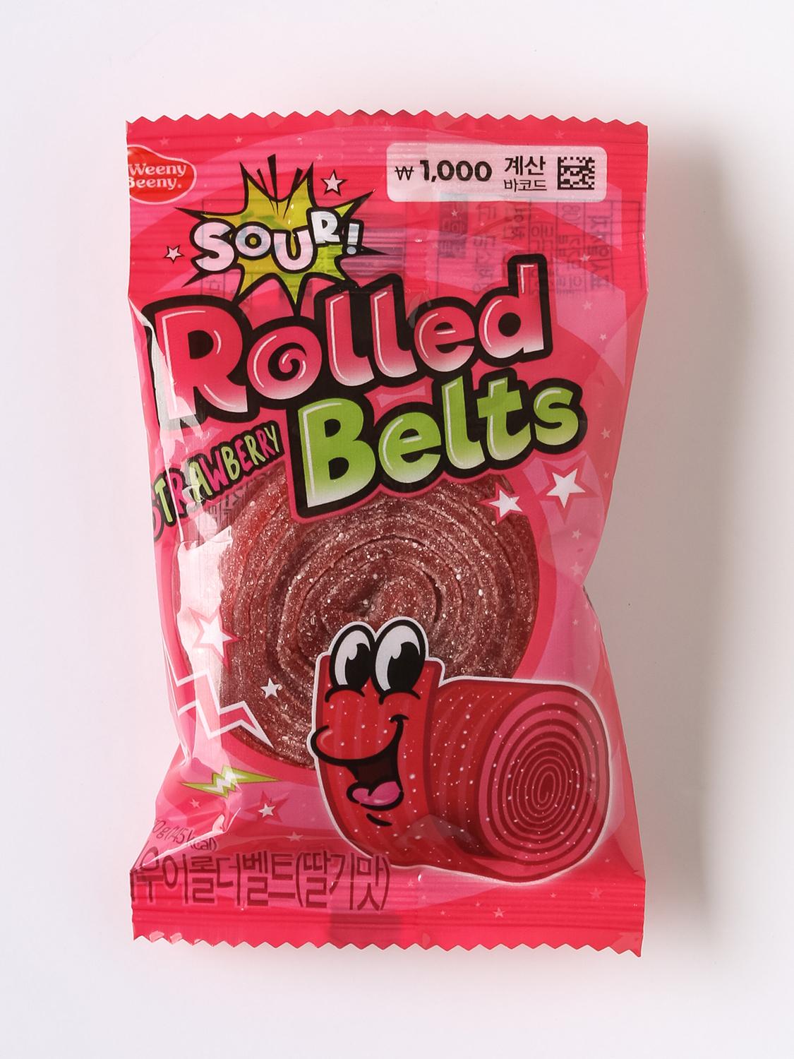 Sour Strawberry Roll Belt Candy 40g 1ea