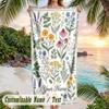 Floral Garden 3 Theme Quick Dry Beach Towel Custom Name Text Print Large Sand Resistant Towel Beach Vacation