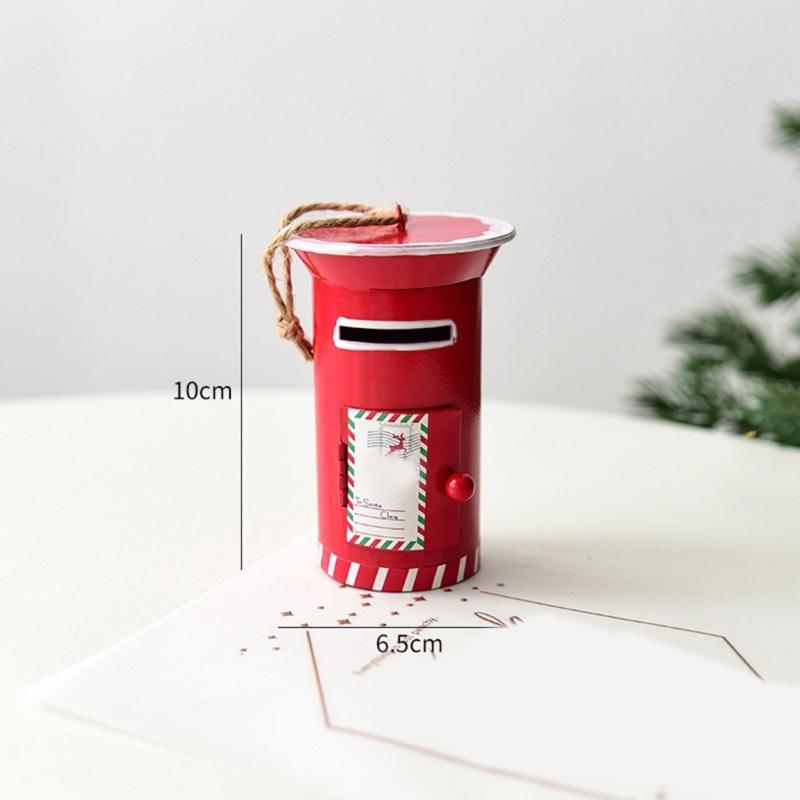 Iron Mailbox Hanging Ornament Christmas Tree Decoration for Yard Mantels Porch Window Display Holiday Party Centerpieces