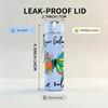 1PC Teal Butterfly Floral Quote 750ml Color Plastic Sports Water Bottle Leakproof Flip Straw Lid Suitable for Sports Office Home Use