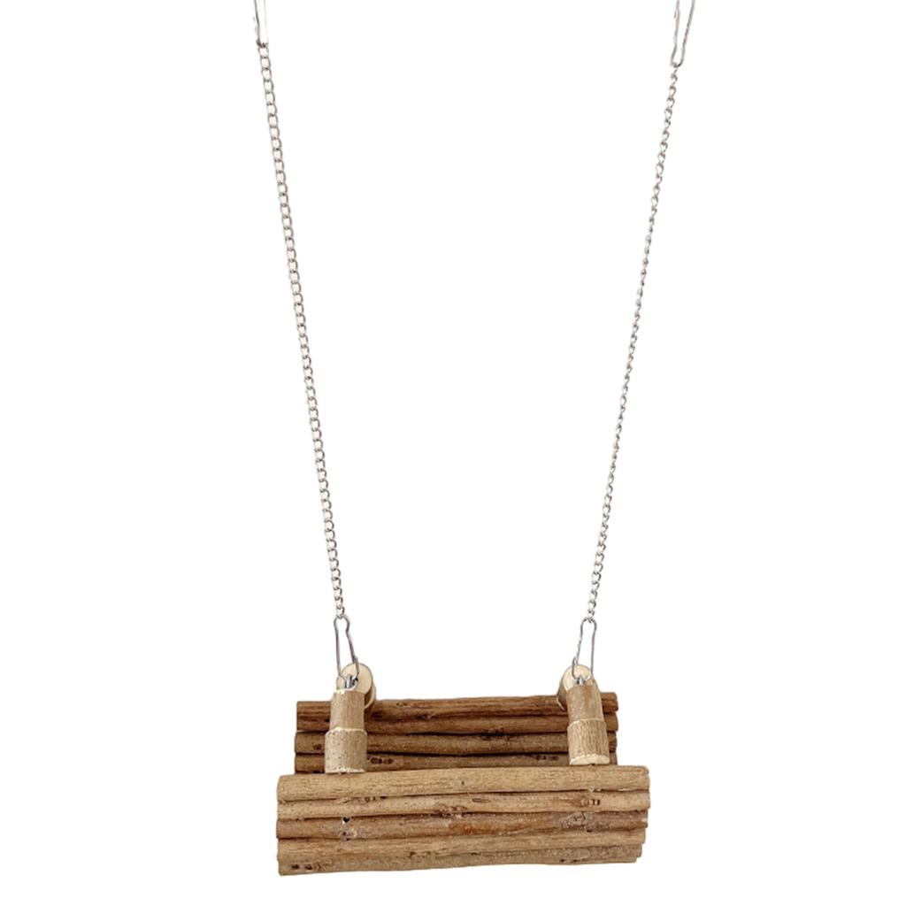 Balanço de Hamster de Madeira Natural Local de Exercício e Descanso Perfeito para Hamsters, Camundongos e Gerbils Confortável para Pequenos Roedores