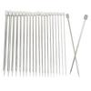 22 Pcs 25cm Length Knitting Needles Set Glossy Finish Metal Knitting Needles For Hats Knitting