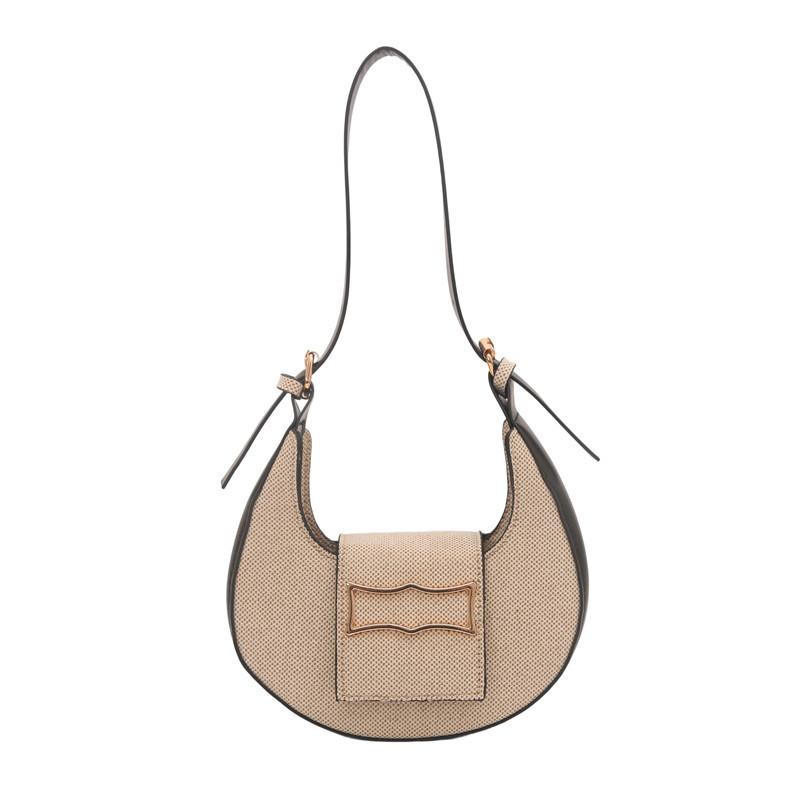Simple and Fashionable Crescent Moon Bag Women's 2025 Popular New Summer Casual Foreign Style Ins Shoulder Armpit Bag Women's Bag