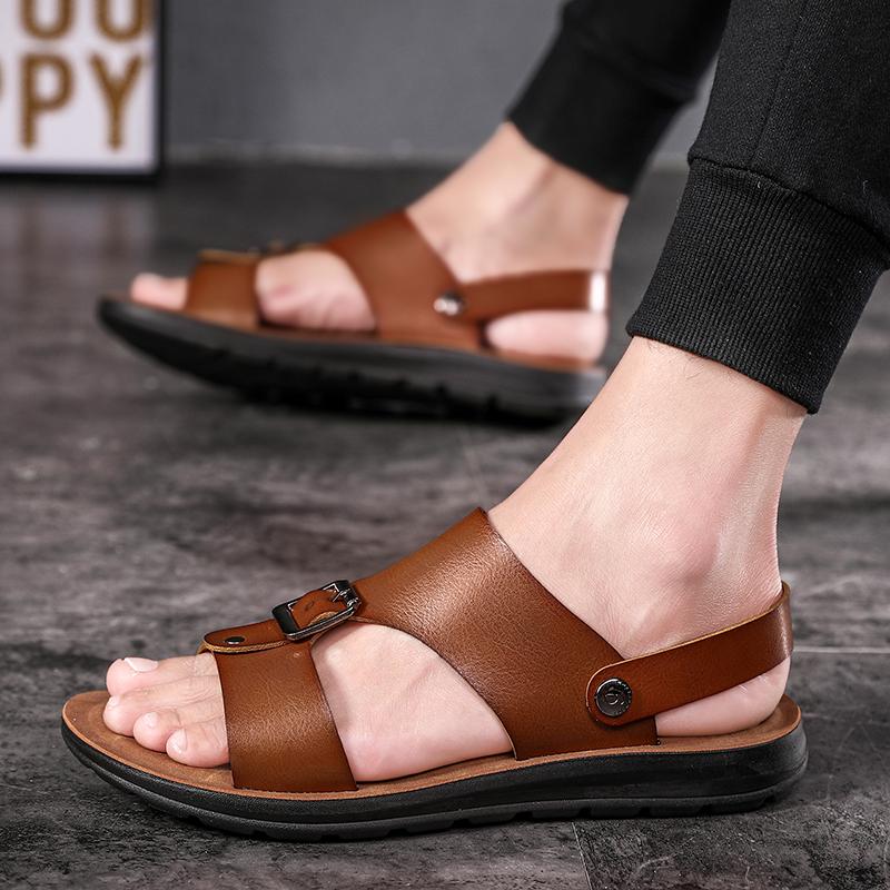 2024 Sandals Men Original Shoes Man Summer Sandal Breathable Casual For Designer Luxury Husband Sandles Flip Flops Slippers Men