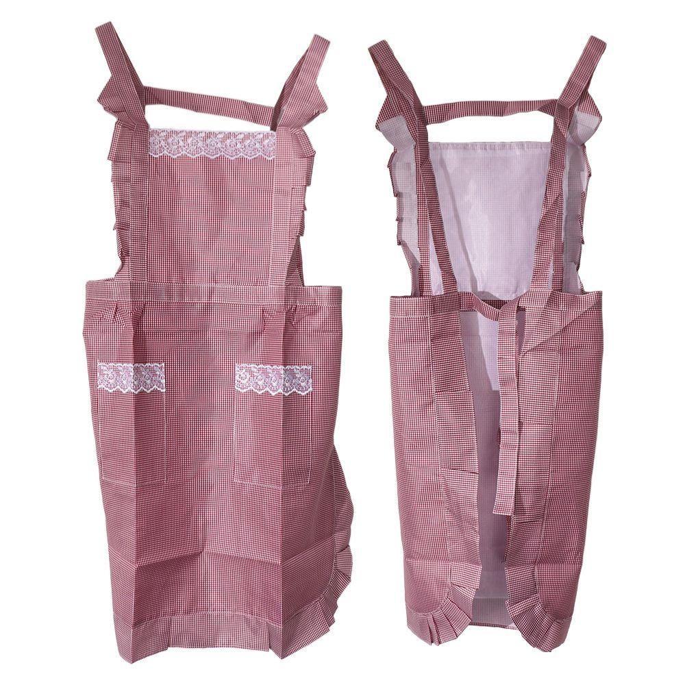 Lovely Adjustable Cooking Ladies Waterproof Princess Skirt with Pockets Apron Kitchen Work Clothes