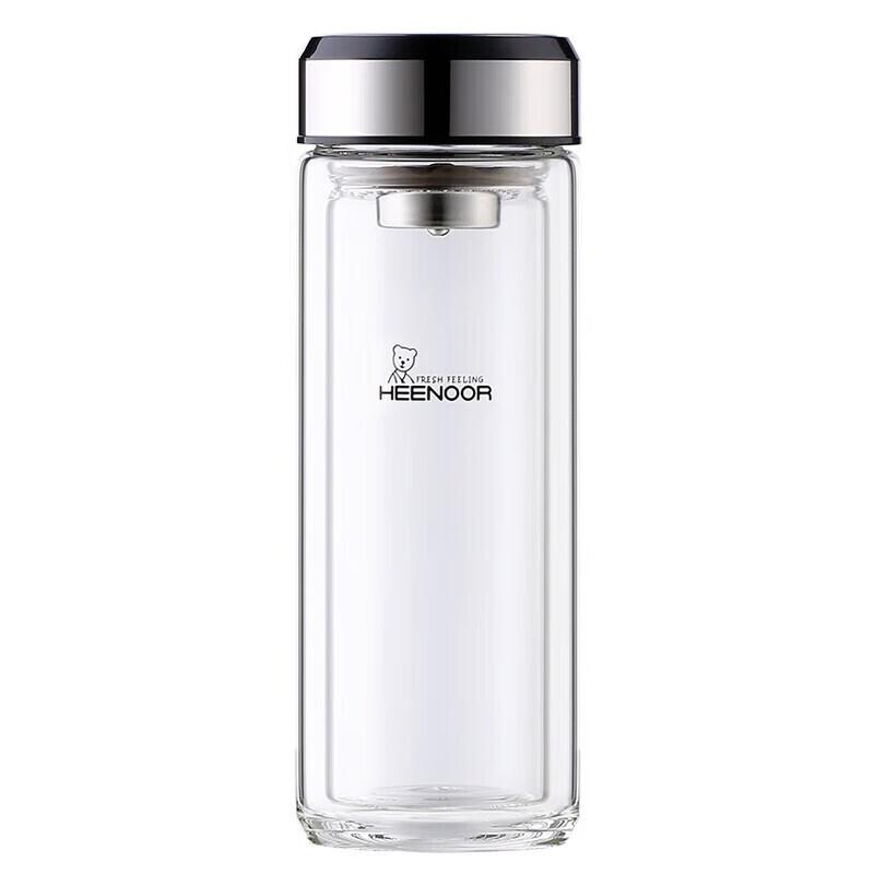 Heenoor Double Wall Glass Tea Bottle