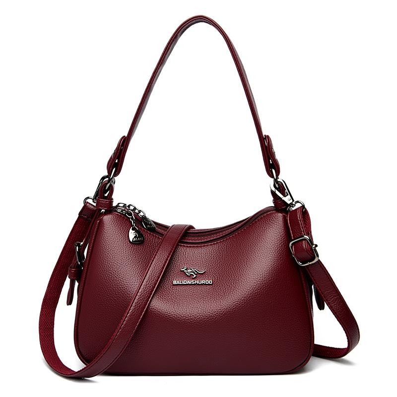 Barley Kangaroo One Shoulder Dumpling Bag Women's Pillow Bag Oblique Span One Shoulder Mom Bag Stylish and Simple Women's Small Square Bag
