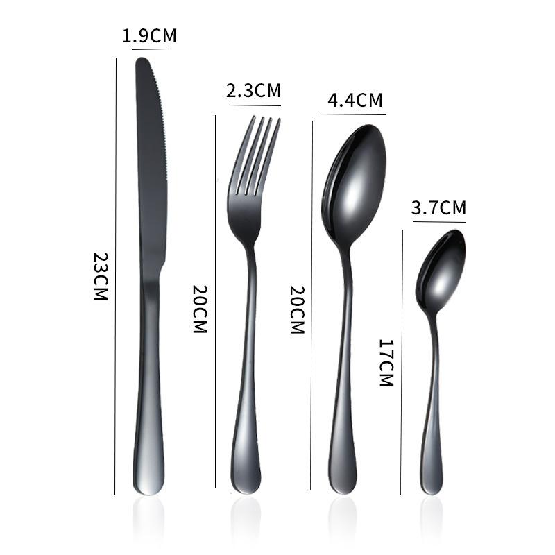 Stainless Steel 24 Pieces Suit 1010 Four Main Pieces Knife, Fork and Spoon Double Open Gift Box Tableware Suit